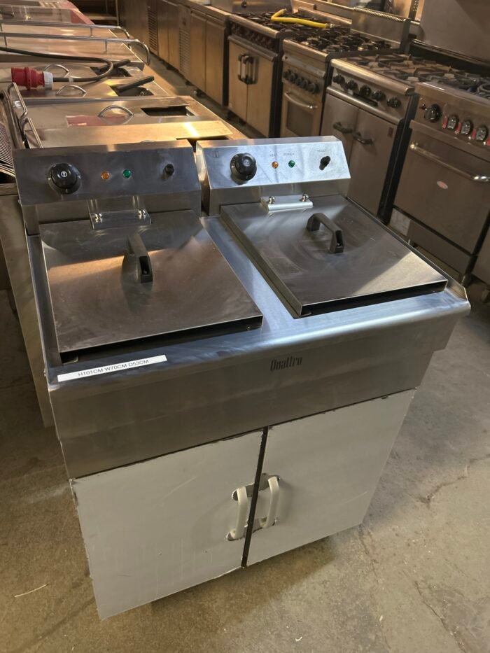 Quattro Floor Standing 2 x 16 litre Twin Tank Electric Fryer - Image 3
