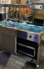 Heated Buffet Gantry with Wet Bain Marie Top and Integrated Hot Cupboard - Image 2