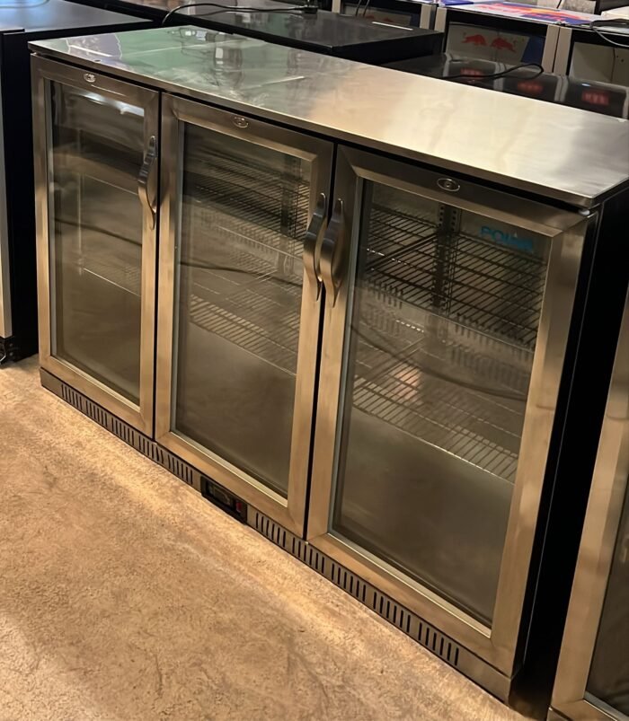 Triple Door Bar Chiller – Stainless Steel - Image 4