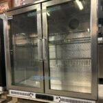 Commercial low height double hinged door Drinks fridge