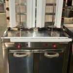 Double Doner Kebab Grill with Storage Cabinet - 6 Burner LPG Gas