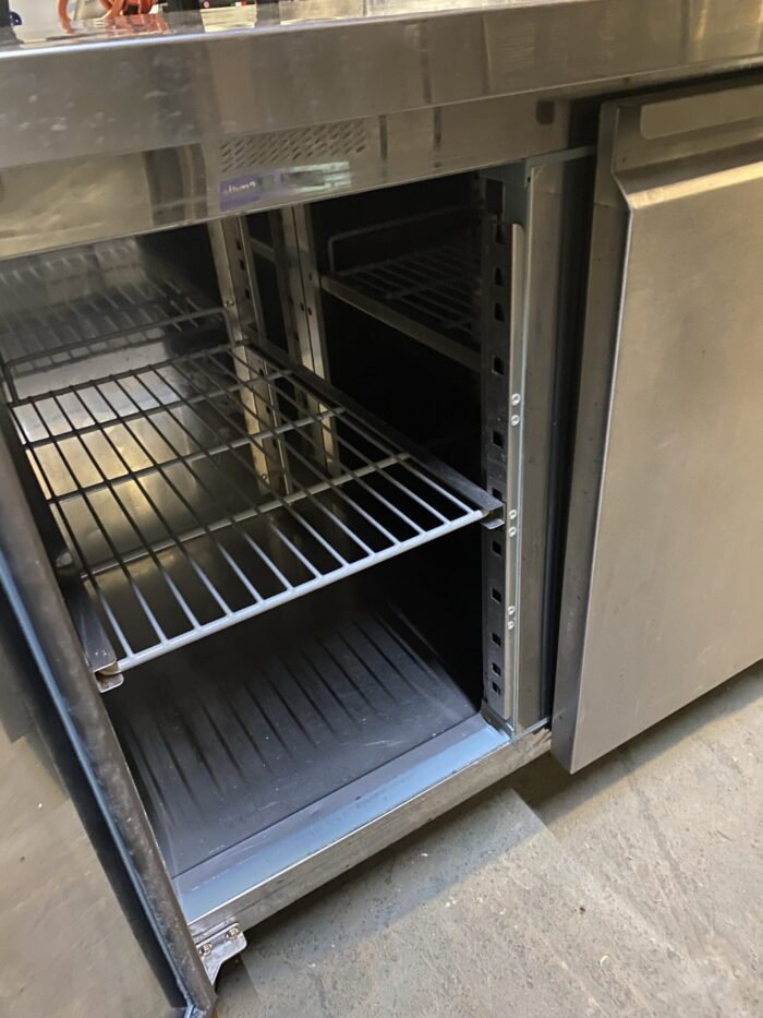 Polar 2 Door Prep Table Fridge - Image 2